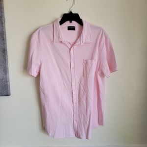 Goodlife Light Pink Short Sleeve Button-Down Shirt